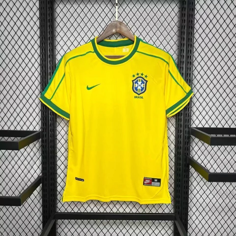 Camisa Brasil 1998 Retrô - Amarela - Torcedor