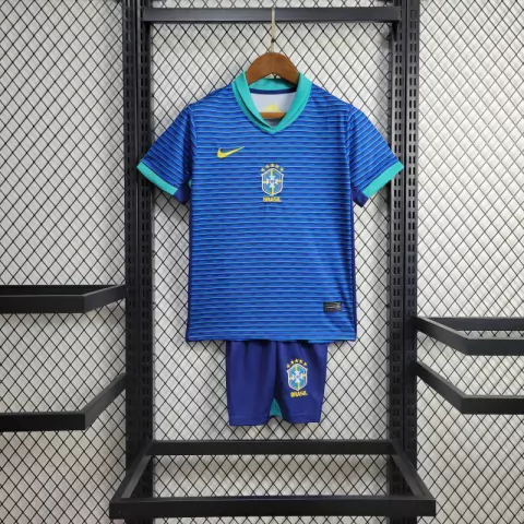 Kit Infantil Seleção Brasil Away 24/25 - Azul