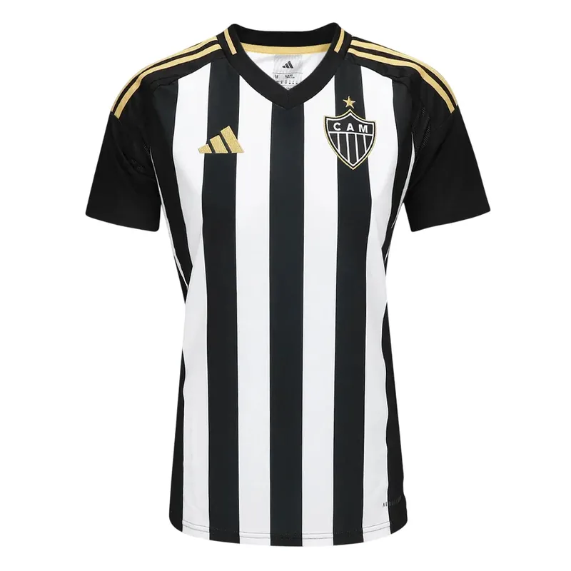 Camisa Atletico Mineiro Feminina Home 25/26 - Preta e Branca - Torcedor
