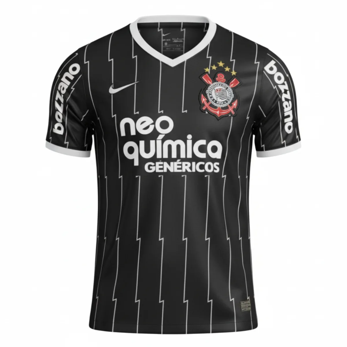 Camisa Corinthians Away 11/12 Retrô - Preta - Torcedor