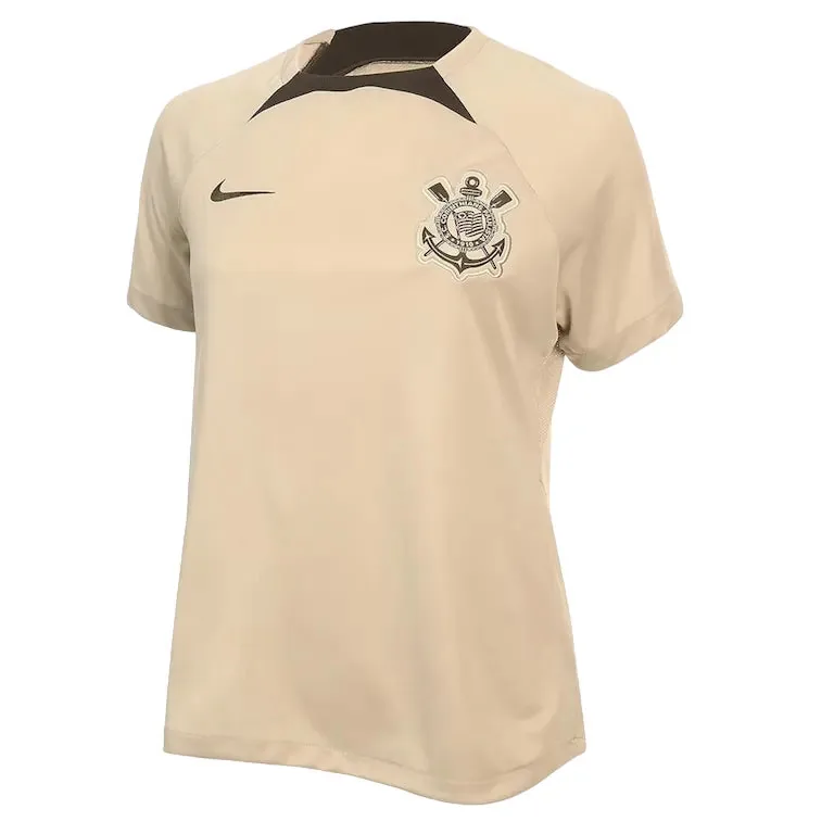 Camisa Corinthians Feminina Treino 24/25 - Bege - Torcedor