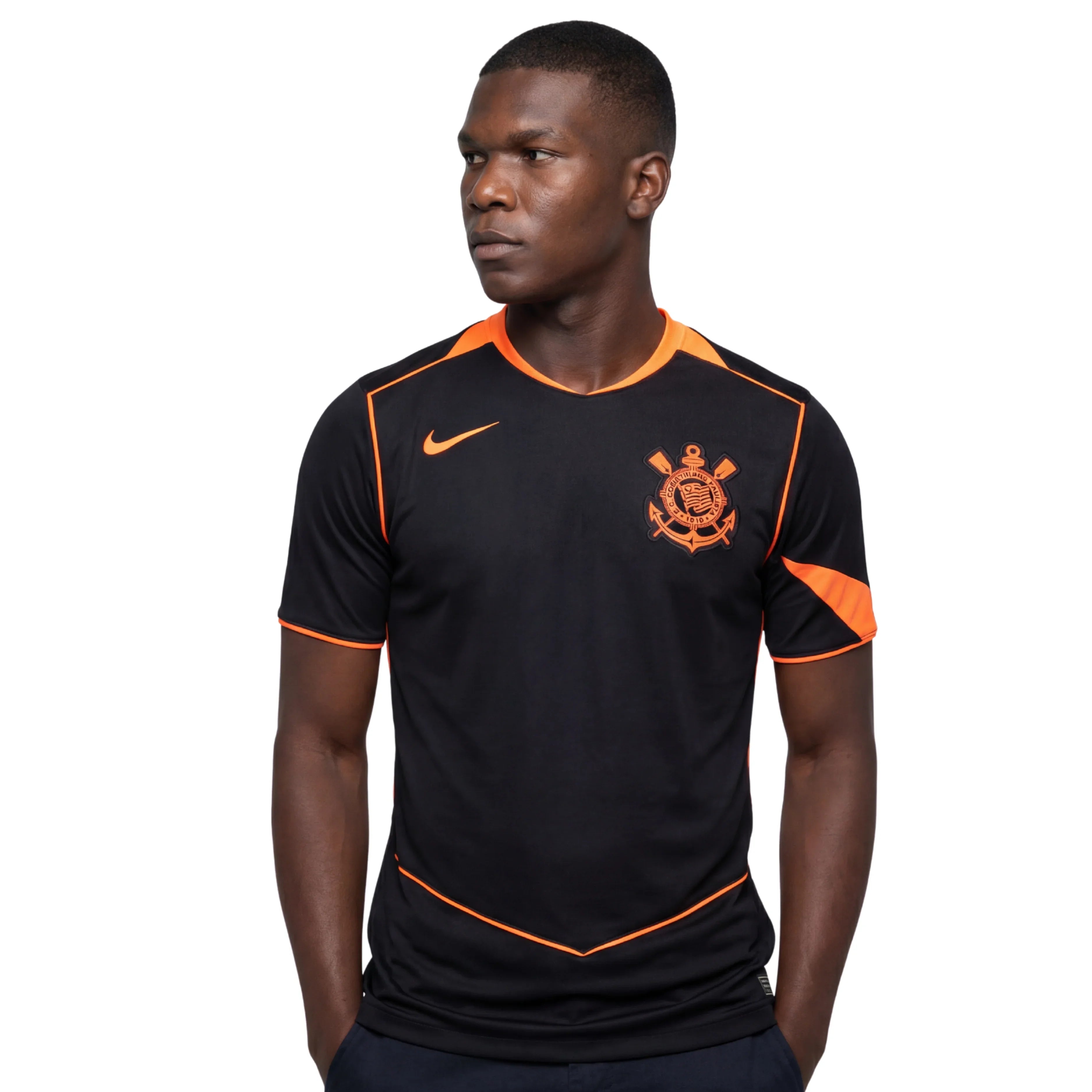 Camisa Corinthians Third 25/26 - Preta e Laranja - Torcedor