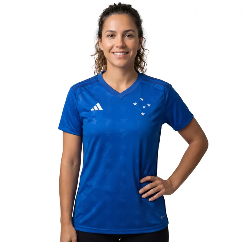 Camisa Cruzeiro Feminina Home 26/27 - Azul - Torcedor