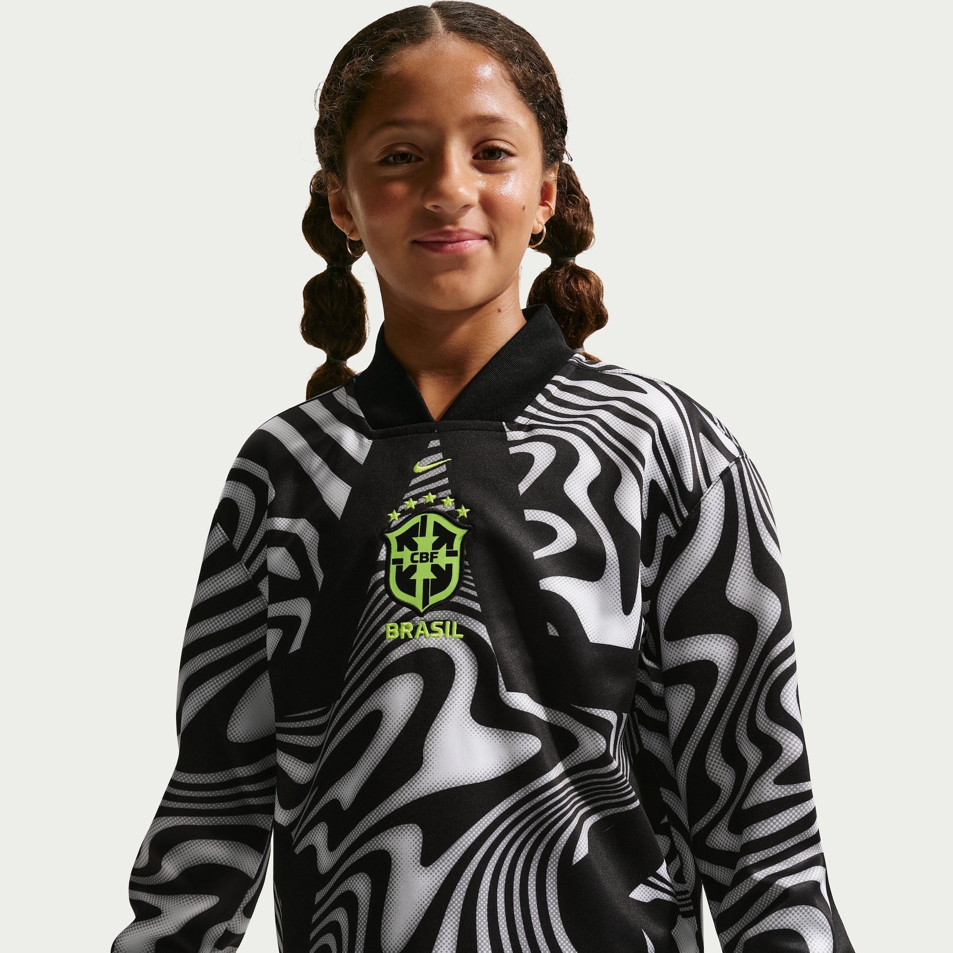 Camisa de Goleiro Brasil Manga Longa 2025/26 Infantil