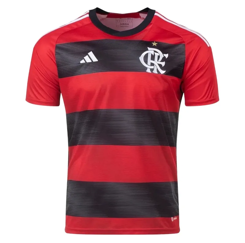 Camisa Flamengo Home 23/24 - Vermelha e Preta - Torcedor