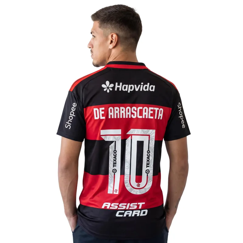 Camisa Flamengo Home 26/27 - Preta e Vermelha #DeArrascaeta10 - Torcedor