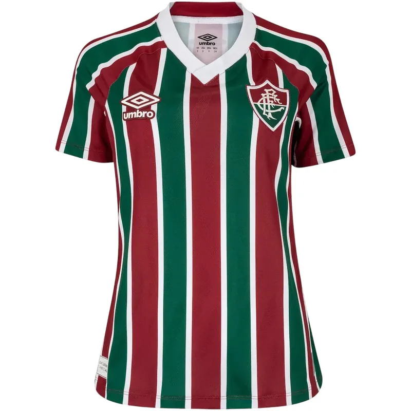 Camisa Fluminense Feminina Home 25/26 - Vinho e Verde - Torcedor