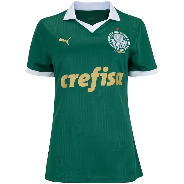Camisa Palmeiras Feminina Home 24/25 - Verde - Torcedor