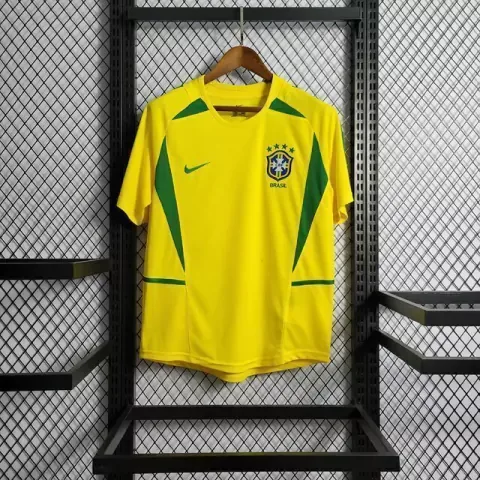 Camisa Retrô Brasil 2002 Home - Amarela - Torcedor