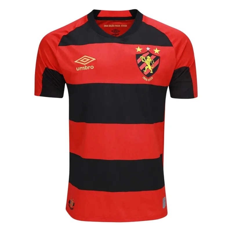 Camisa Sport Home 25/26 - Vermelha e Preta - Torcedor