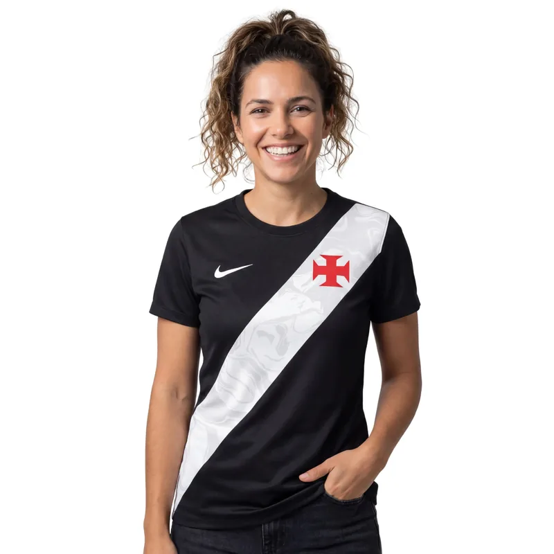 Camisa Vasco Feminina Home 26/27 - Preta - Torcedor