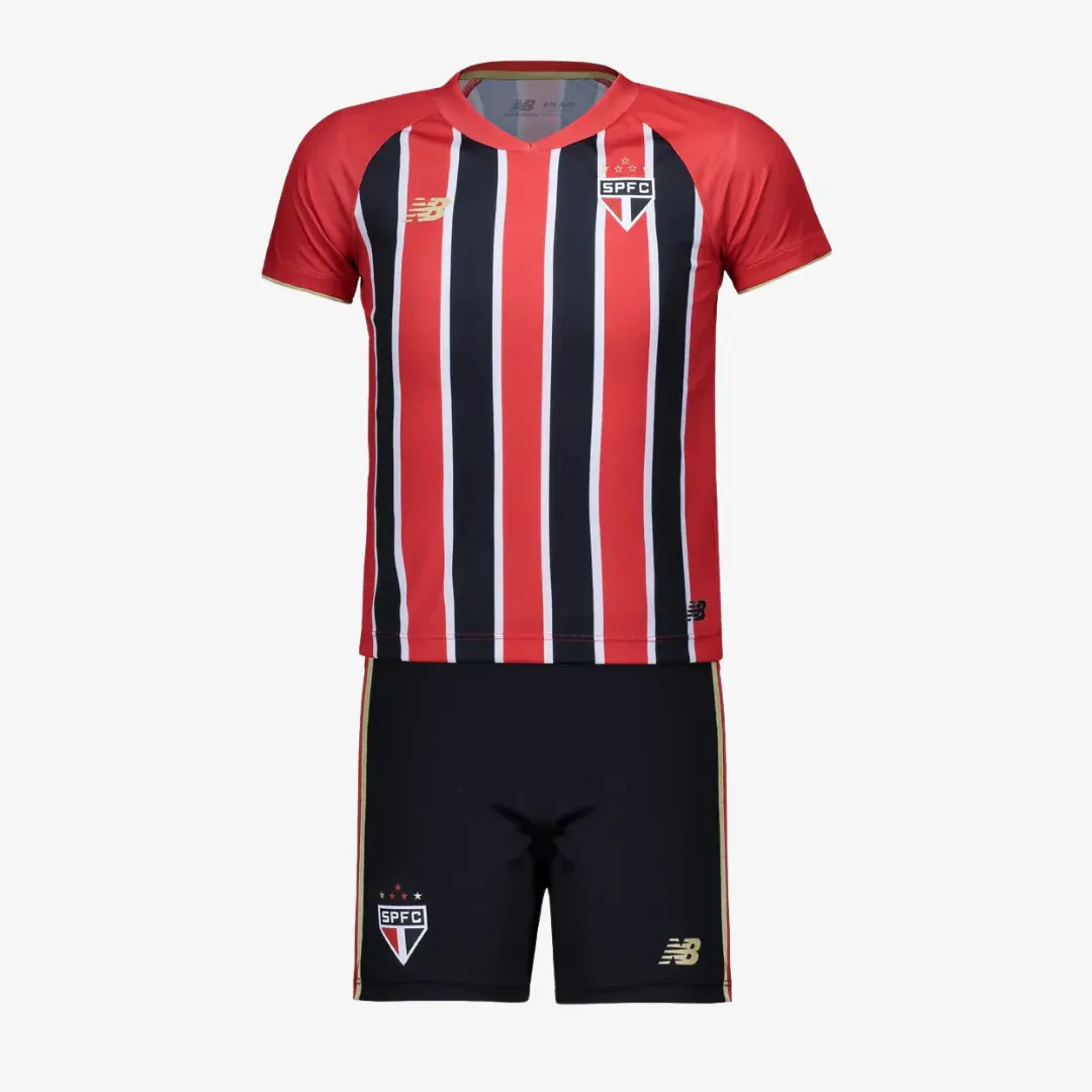 Conjunto Infantil SPFC II 25/26 - Vermelho e Preto