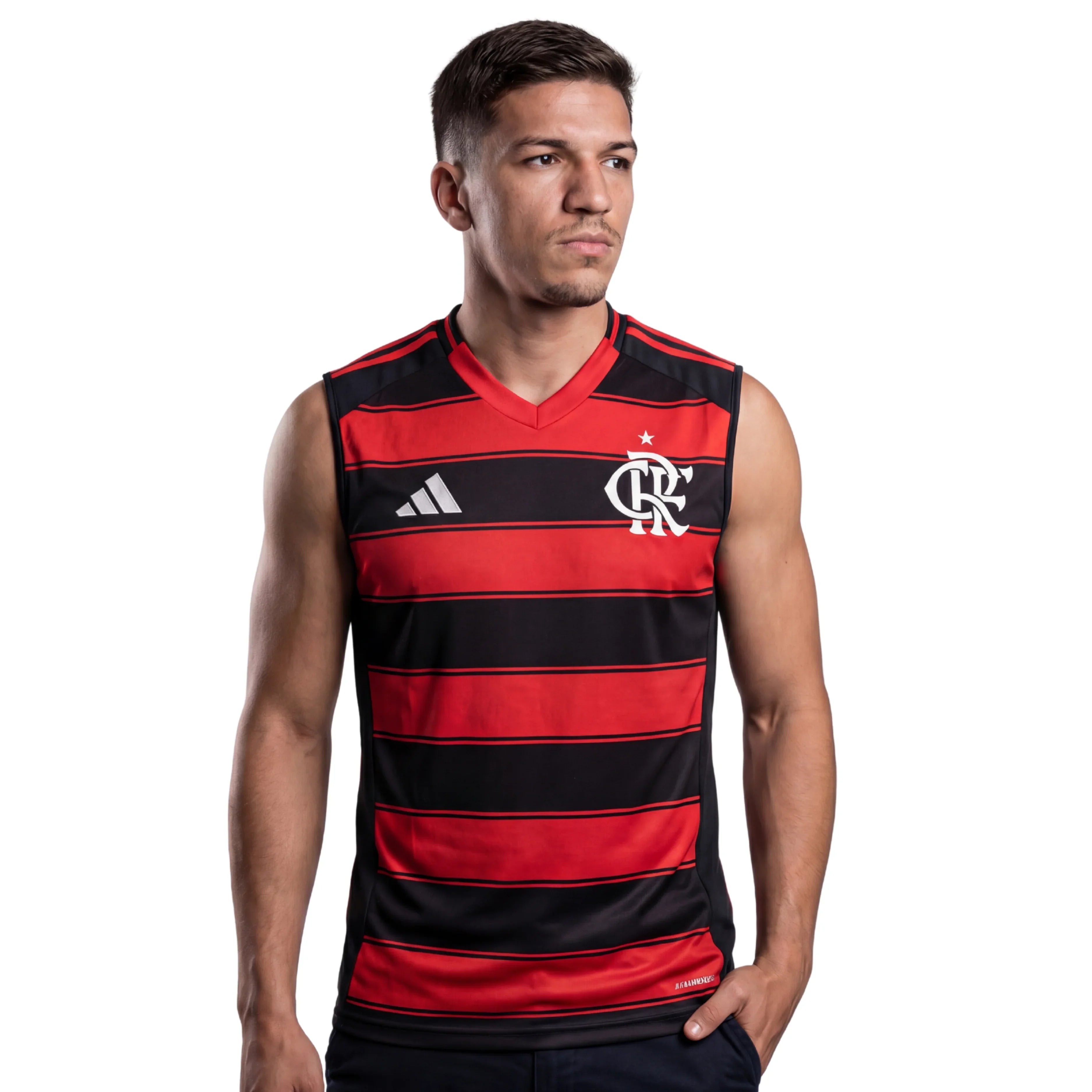 Regata Flamengo Home 25/26 - Preto e Vermelho